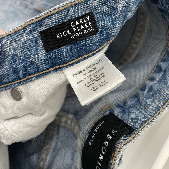 Veronica Beard Jeans Carly Kick Flare High Rise - Pebble Stone - Size 26 - Picture 7 of 15